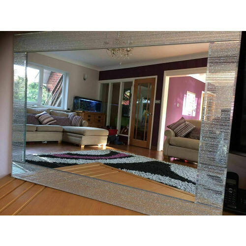 New Glitter Frame Mirror Room/Bathroom Use Dimensions: 40 x 60cm (Approx.) 1