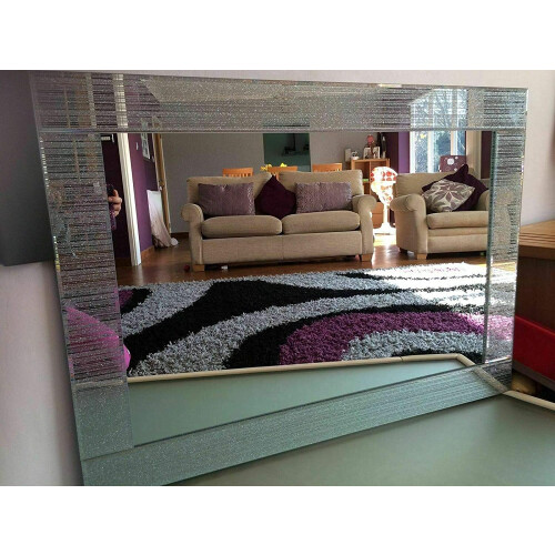 New Glitter Frame Mirror Room/Bathroom Use Dimensions: 40 x 60cm (Approx.)