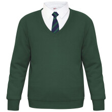(3-4 Years, Green) Adult Kids Unisex Single & 2 Pack V Neck Jumper
