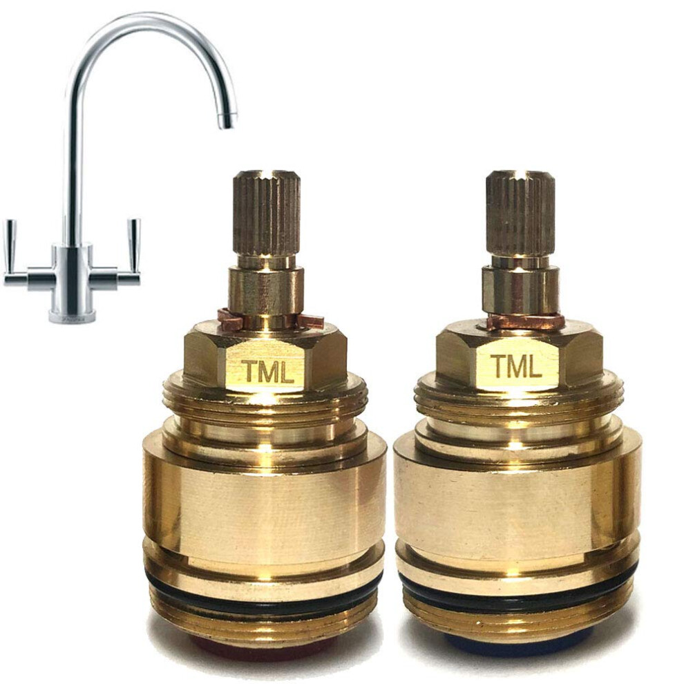 Tap Magician Pair Of Replacement Cartridges And Adaptor Bushes Compatible With The Franke Olympus 5060565761261