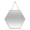 Set of 3 gold hexagonal mirrors 5