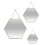 Set of 3 gold hexagonal mirrors 1