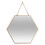 Set of 3 gold hexagonal mirrors 4