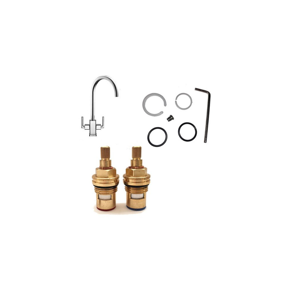 Tap Magician Franke Mythos Repair Spares Kit - Compatible Spout O Ring Seals & Cartridge Valve Pair 5060565762374