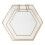 Set of 3 gold hexagonal mirrors 3