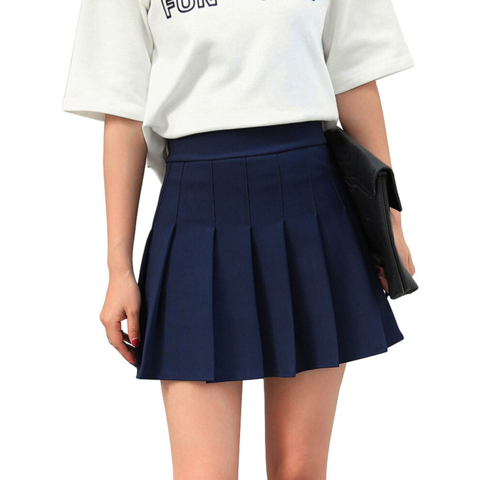 Jupe patineuse de tennis pliss   e taille haute courte pour femmes et filles Hoerev US 2 S