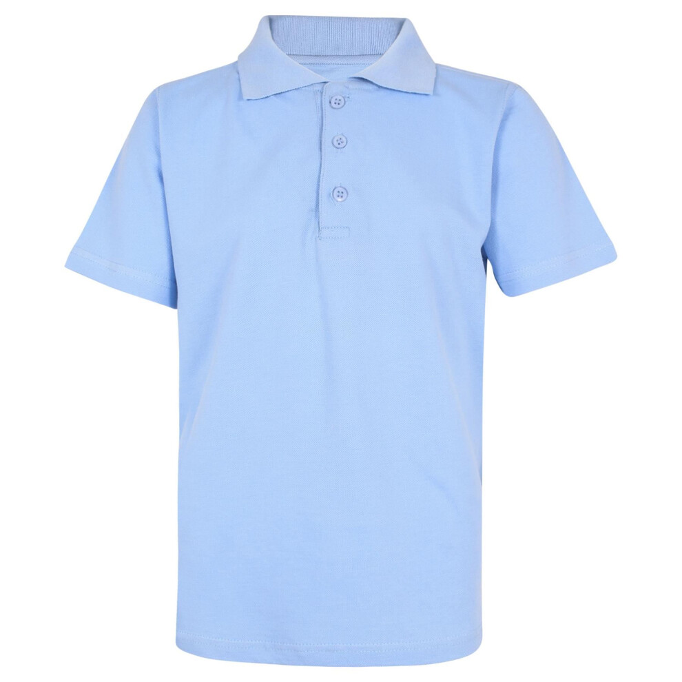A2zkids (15-16 Years, Sky Blue) Kids Boys T Shirts Summer Soft Plain Polo