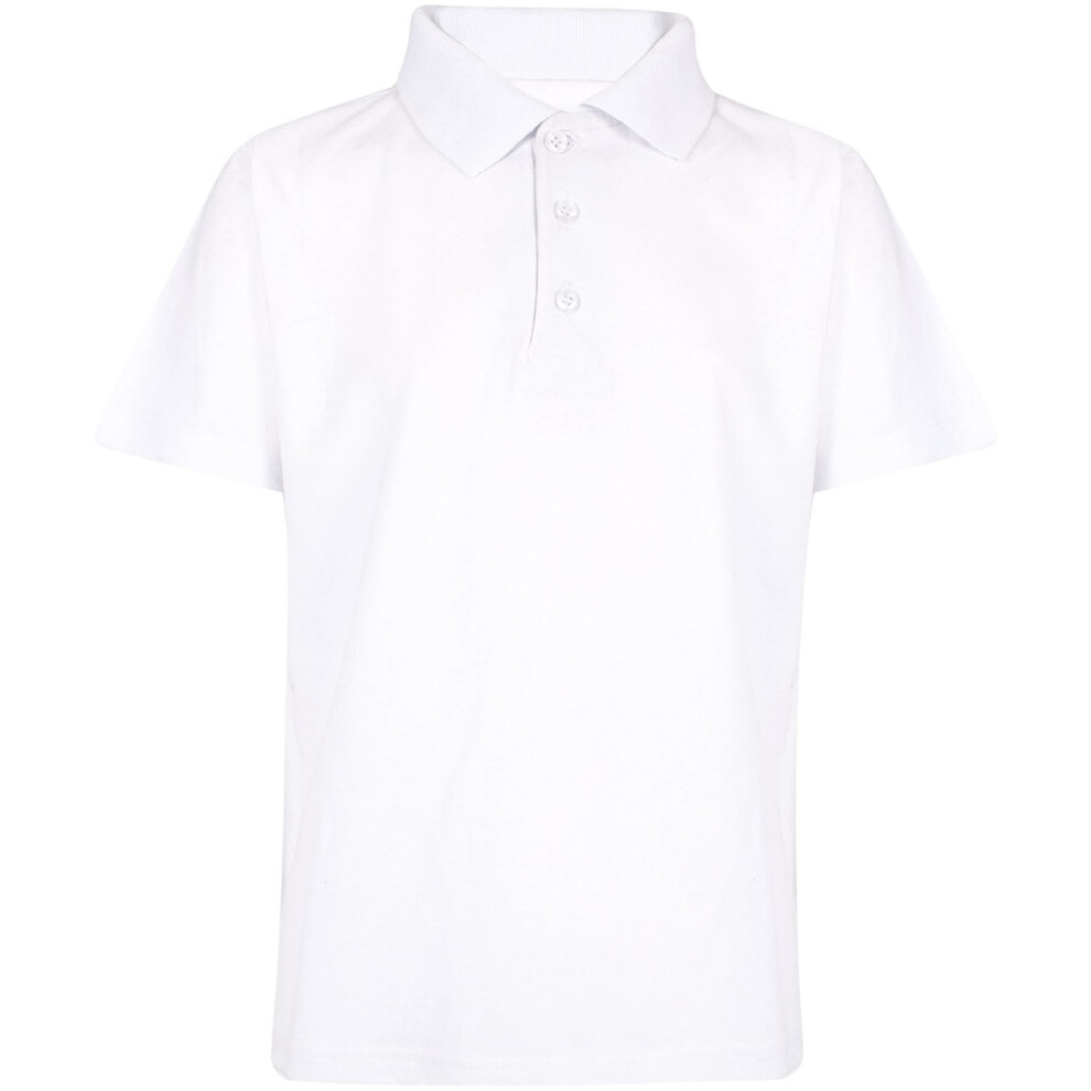 A2zkids (15-16 Years, White) Kids Boys T Shirts Summer Soft Plain Polo