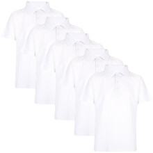 (9-10 Years, White 5 Pack) Kids Boys T Shirts Summer Soft Plain Polo