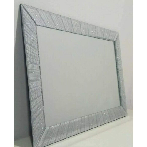 Biznest Glitter Silver Mirror (40Cm X 60Cm) 1