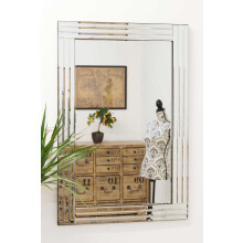 MirrorOutlet Large All Glass Venetian Wall Mirror-Rectangular for Lounge, Dining Room, Bedroom, Bathroom and more-90cm X 60cm. UK's Largest Stockist,