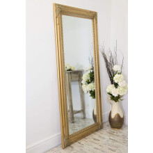 MirrorOutlet Large Gold Ornate Shabby Chic Full Length Wall/Leaner Mirror-Rectangular for Lounge, Dining Room, Bedroom, Bathroom and more-178X87cm.