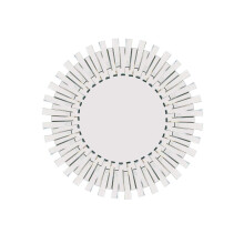 MirrorOutlet Large All glass Starburst Wall Mirror - Circular for Lounge, Dining Room, Bedroom, Bathroom and more - 91cm X 91cm. UK's Largest