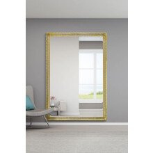 MirrorOutlet Large Gold Antique Vintage Wood Wall Mounted Mirror 6ft7 x 4ft7 200cm x 140cm