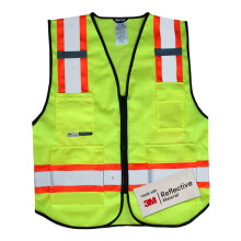 Vesta de siguran?a cu mai multe buzunare Salzmann 3M - Vesta reflectanta de nalta vizibilitate - realizata cu material reflectorizant 3m - ntl