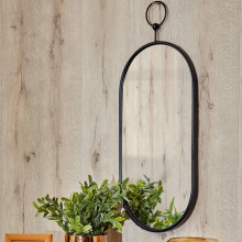 Biznest 25X50Cm Hanging Black Mirror Perfect For Hallways, Bedrooms And More.