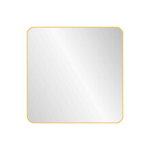 nielsen Wall Mirror 60x60cm, Sutton Gold Rounded Square Wall D?cor, Hallway Mirror, Bedroom D?cor, Wall Mirrors for Bedrooms and Living Room - Gold