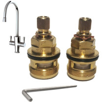 Pair Compatible Tap Valves Cartridges Carron Phoenix Flora | Henley Kitchen Mixer Tap