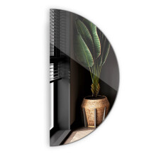 (25x50 cm) Miroir Demi-Cercle Semi Circulaire Mural Design Moderne Décoration Intérieure
