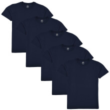 (13 Years, Navy) Kids Unisex Pack Of 5 Plain PE School T Shirts