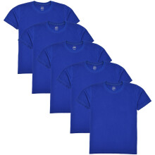 (5-6 Years, Royal) Kids Unisex Pack Of 5 Plain PE School T Shirts