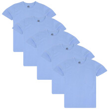 (5-6 Years, Blue) Kids Unisex Pack Of 5 Plain PE School T Shirts