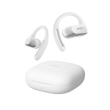 SHOKZ OpenFit Air Open-Ear Headphones - True Wireless Bluetooth Earphones with Mic, 28h Playtime, IP54 Waterproof, Fast Charge, White