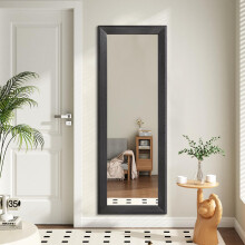 AAZZKANG Wall Mirror Full Length Large Over The Door Hanging Mirror with Wood Framed 110L x 35W cm Rectangle for Bedroom Living Room Bathroom Entryway
