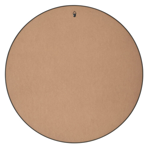 Home Selections Black Round Wall Mirror, 50cm, Wooden Deep Framed Circle Mirror 2