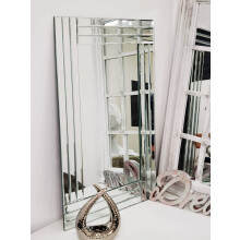 Deenz Large Wall Mirror Bevelled Triple Edge Mirror Strips Frameless Elegant 40X60Cm The World'S Largest Mirror Collection Of Deenz Store