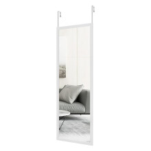 DEENZ Over The Door Tall Mirror - White Frame 30X120Cm, Home Decorative Mirror,For Living Room, Bedroom Room