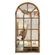 DEENZ 35X71Cm Arched Window Wall Mirror, Brushed Copper/Bronze, Room Decoration Ideas New Eye Catching Design