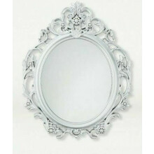 DEENZ New Beautiful Baroque Wall Mirror Silver Chic Mirror Home Decor 62X49Cm