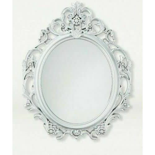 DEENZ New Beautiful Baroque Wall Mirror Silver Chic Mirror Home Decor 62X49Cm