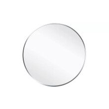 Floralcraft 60cm Adele Wall Mirror - Silver, Metal Frame Large Round Wall Mounted Mirror for Bedroom/Bathroom/Living Room