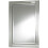 Chic Concept Modern Rectangular Triple Beveled Glass Wall Mirror Clear Border 100x70, Black 3