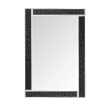 DEENZ silver Glitter black glass wall bling dressing table bed bath room mirror 40x60 Glitter noir mirro shining Mirror