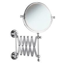 Milano Elizabeth - Traditional Wall Mounted Bathroom Double Sided Extending Round Shaving Mirror