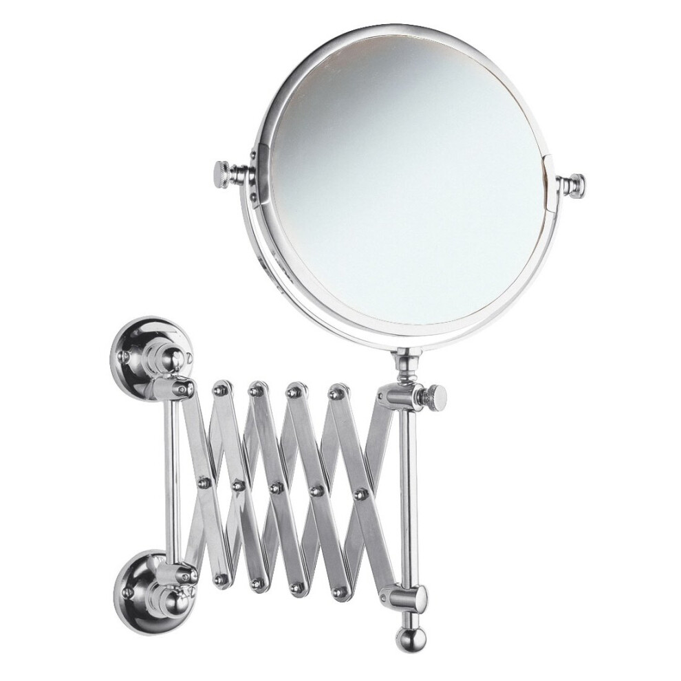 Milano Elizabeth - Traditional Wall Mounted Bathroom Double Sided Extending Round Shaving Mirror