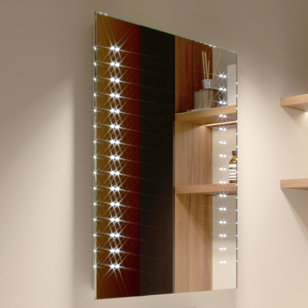 Ibathuk 500 X 700 Mm Modern Slim Illuminated Battery Led Bathroom Mirror Mc146