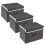 TYEERS Foldable Storage Boxes with Lids 3 Pack Fabric Storage Bins wit 1