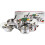 Prima 12pc Cookware Set, Stainless Steel, Silver, Variety Pack 1
