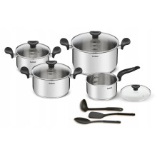 TEFAL Primary Pot Set, Stainless Steel, Induction, 11 Pieces