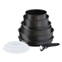 Tefal Ingenio Authentic L6719552 10 Piece Induction Pots & Pan Cookware Set - Dark Stone