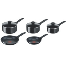 Tefal Bistro B098S544 5 Pcs Non Stick Cookware Pots & Pan Set - Black