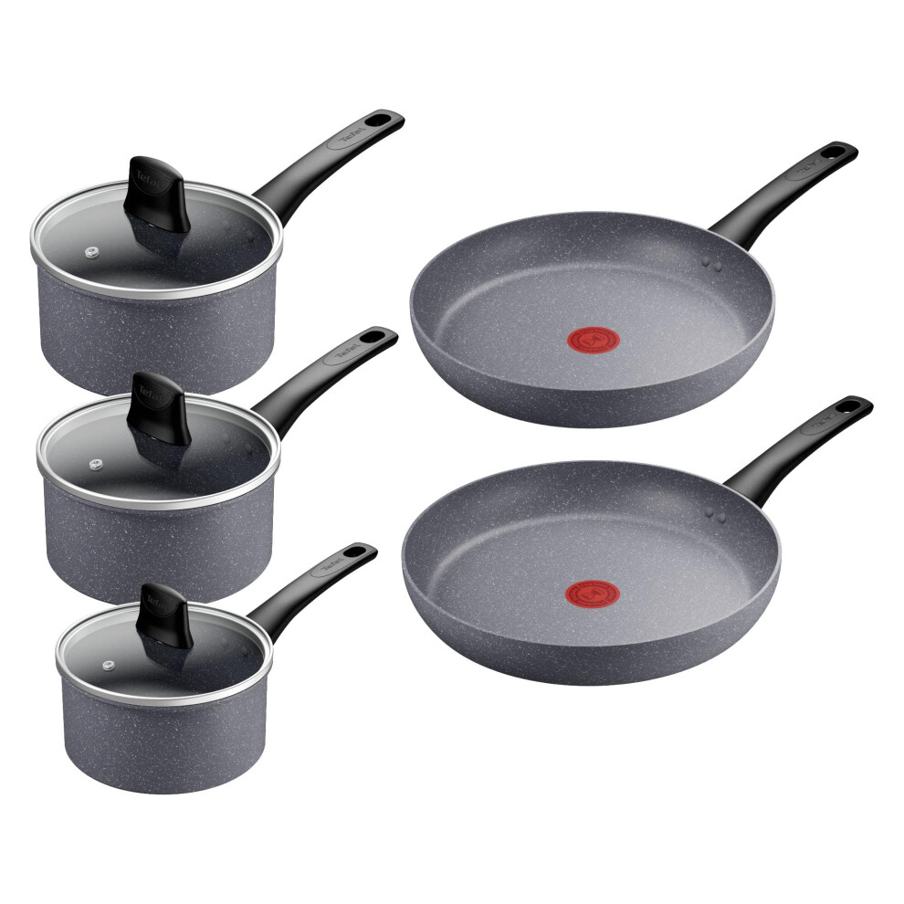 Tefal Healthy Cook On Induction 5Pc Set (Saucepan 16/18/20 + Lids, Frying Pan 24/28Cm)