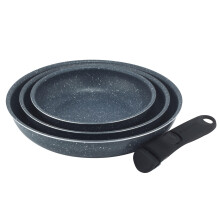 Russell Hobbs Nightfall Stone Frying Pan Set ? Smart Clip Non-Stick Pans, 20cm, 24cm, 28cm, Stay Cool Detachable Handle, Oven to Hob to Table Cooking,
