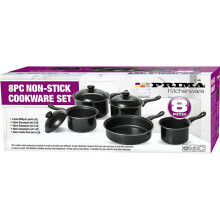 New 8PC Non Stick COOKWARE Set MILKPAN Saucepan Kitchen Cook PAN Glass LIDS