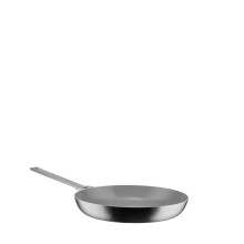 Alessi Convivio DC110/28 - Design Frying Pan in Multiply, Suitable for Induction, 8/10 Stainless Steel with PVD and Magnetic Steel Bottom, Ceramic