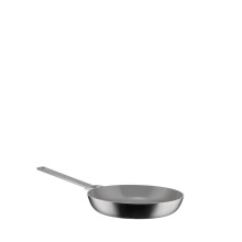 Alessi Convivio DC110/24 - Design Frying Pan in Multiply, Suitable for Induction, 8/10 Stainless Steel with PVD and Magnetic Steel Bottom, Ceramic
